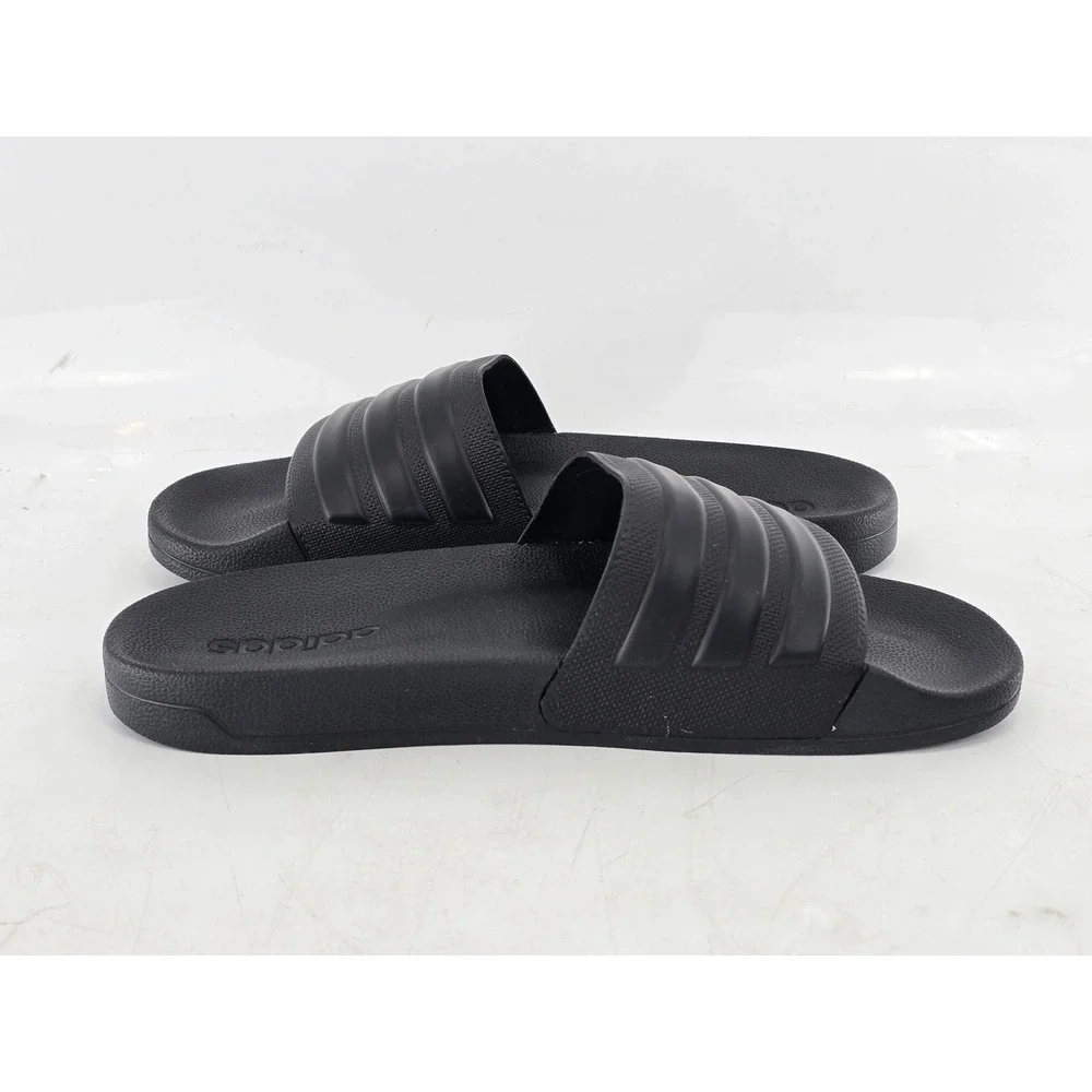 Adidas Adilette Shower Slides Mens 10 Black GZ3772 Sandals -Excellent